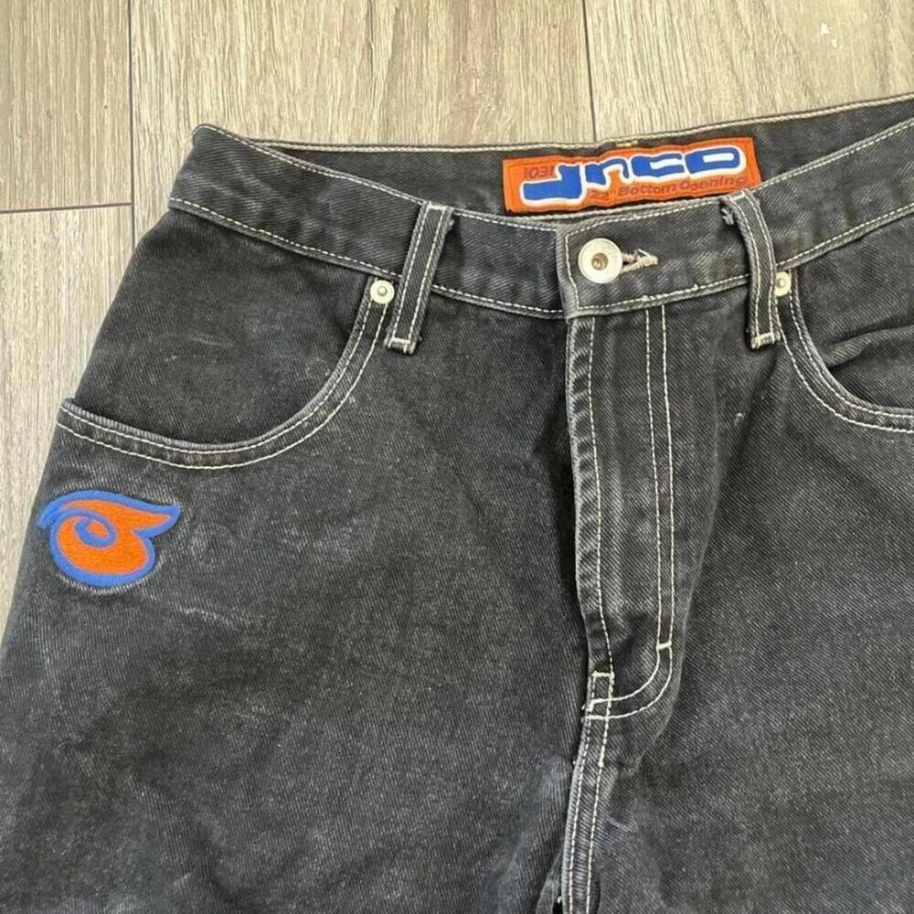 Jnco Men's Black and Grey Jeans